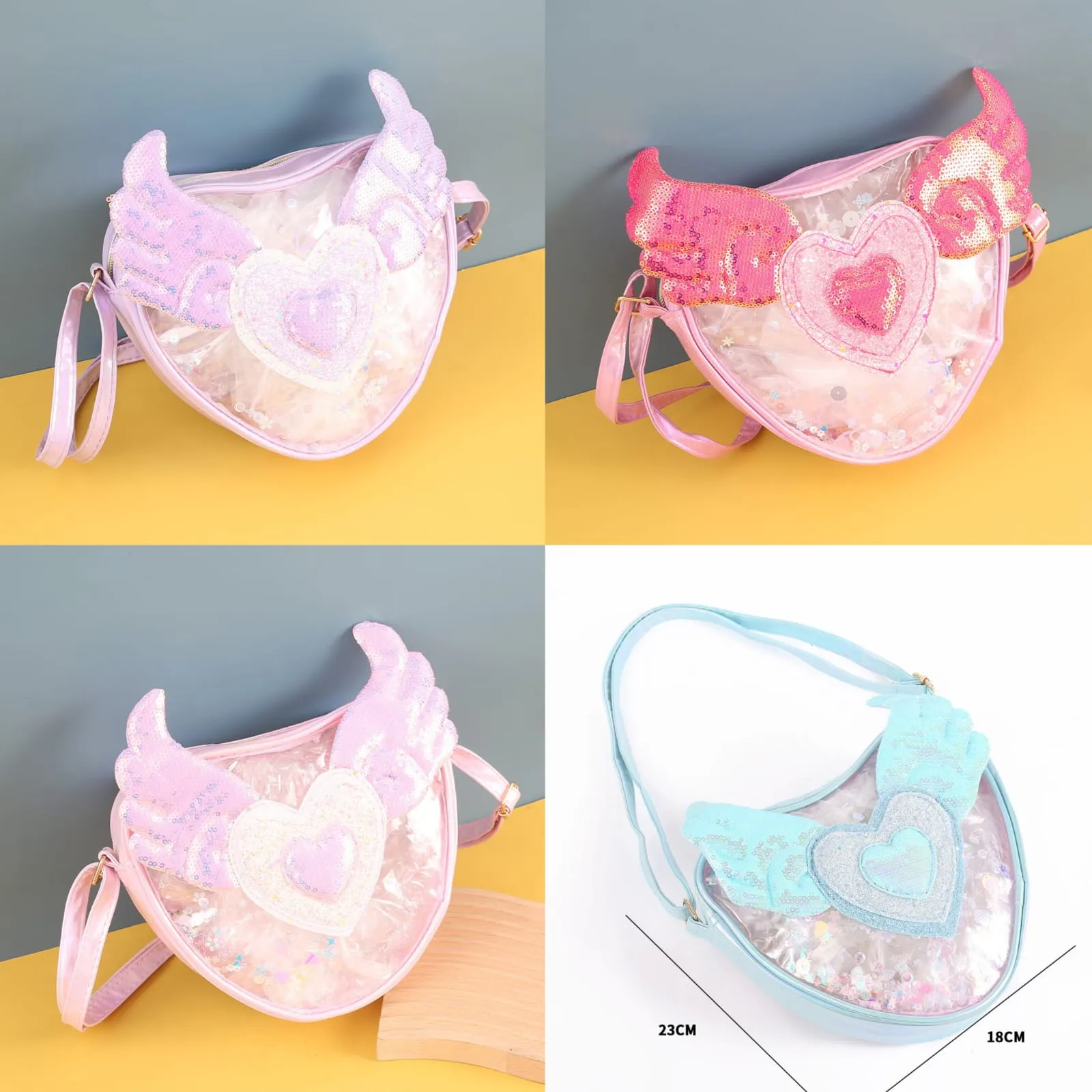 Heart Shape Side Sling Bags.