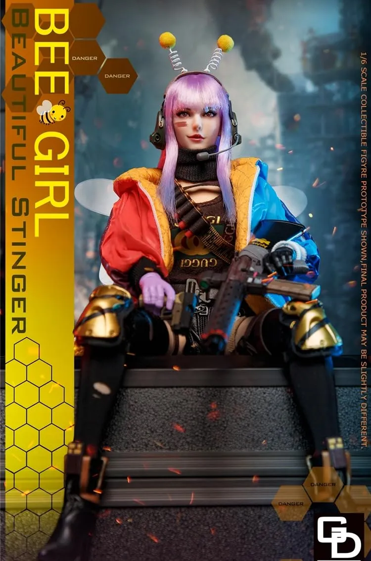 HiPlay GDTOYS Figure Full Set: End Bee Girl, 1:6 Scale Female Miniature GD97003