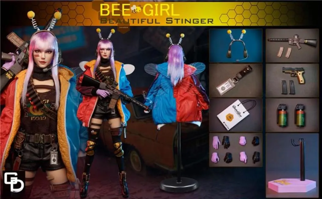 HiPlay GDTOYS Figure Full Set: End Bee Girl, 1:6 Scale Female Miniature GD97003