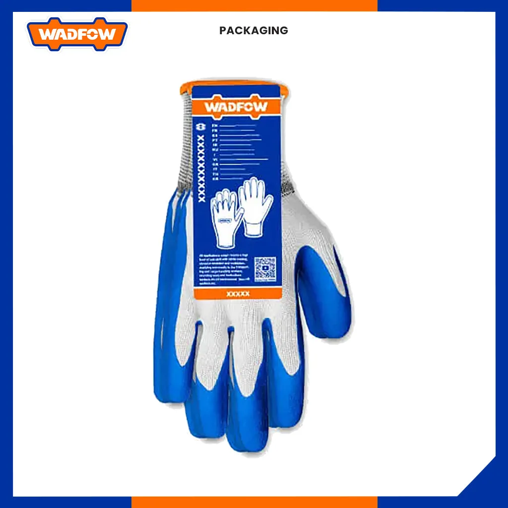 Industrial High Grade polyester Shell Latex Gloves (XL) WXG3802