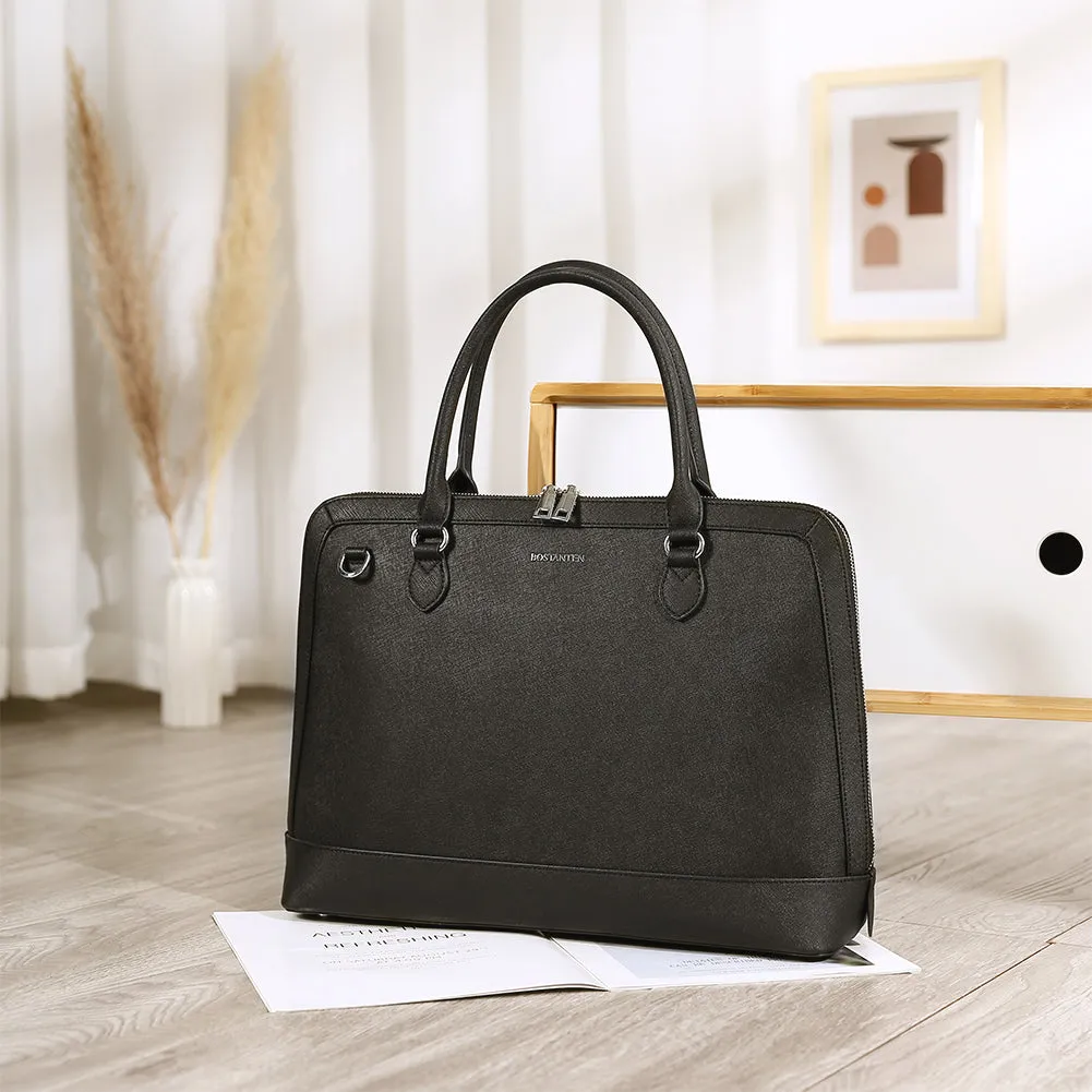 Jasmina  Genuine Leather Computer Briefcase —Low-key