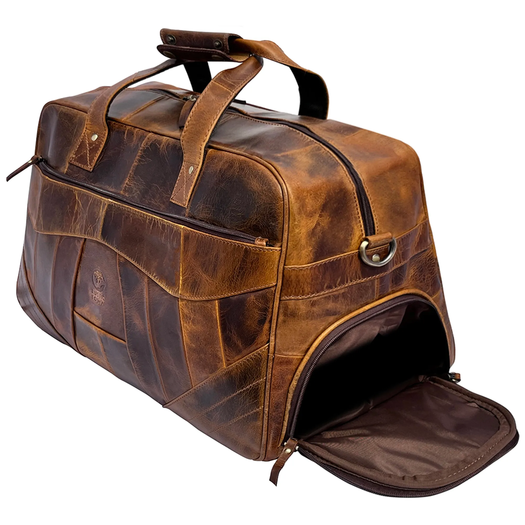 John Leather Travel Duffle Bag