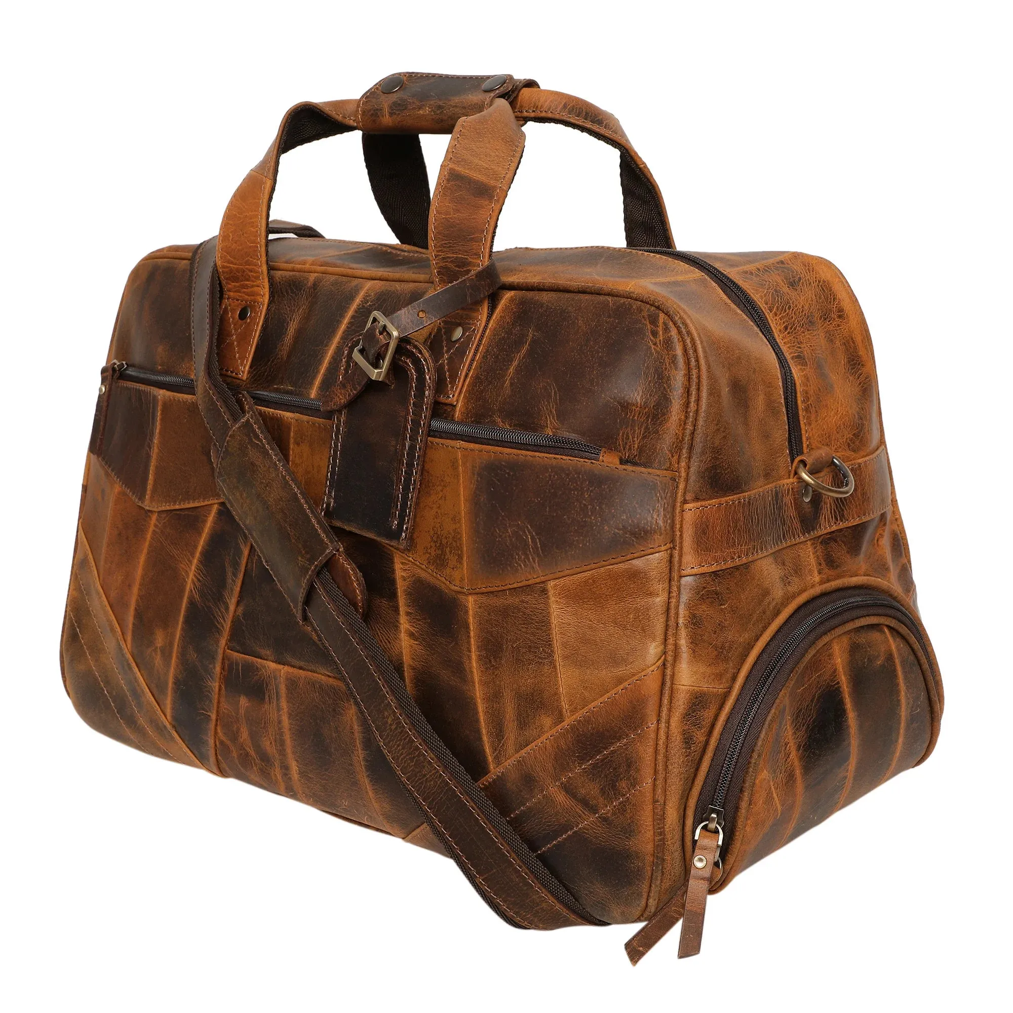 John Leather Travel Duffle Bag