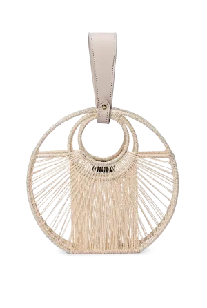 Langa Circular Woven Bag | White