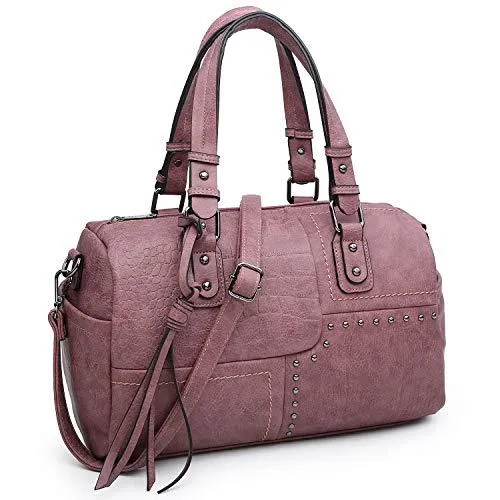 Large Women's Barrel Handbag Top-handle Tote Work Travel with Long Strap l Dasein