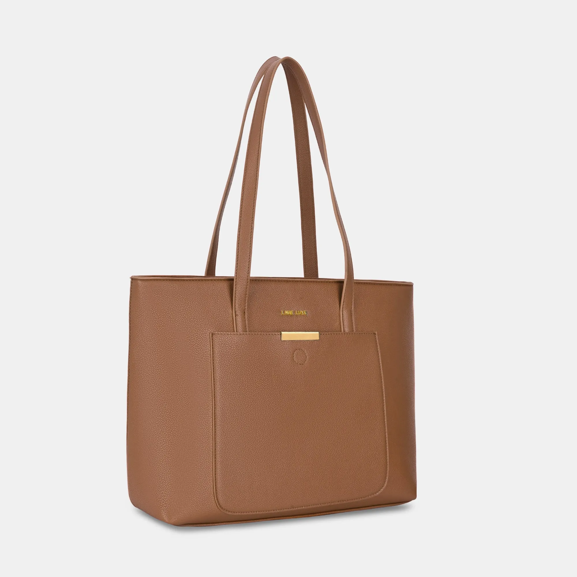 Lavie Luxe Bliss Tan Large Women's Tote