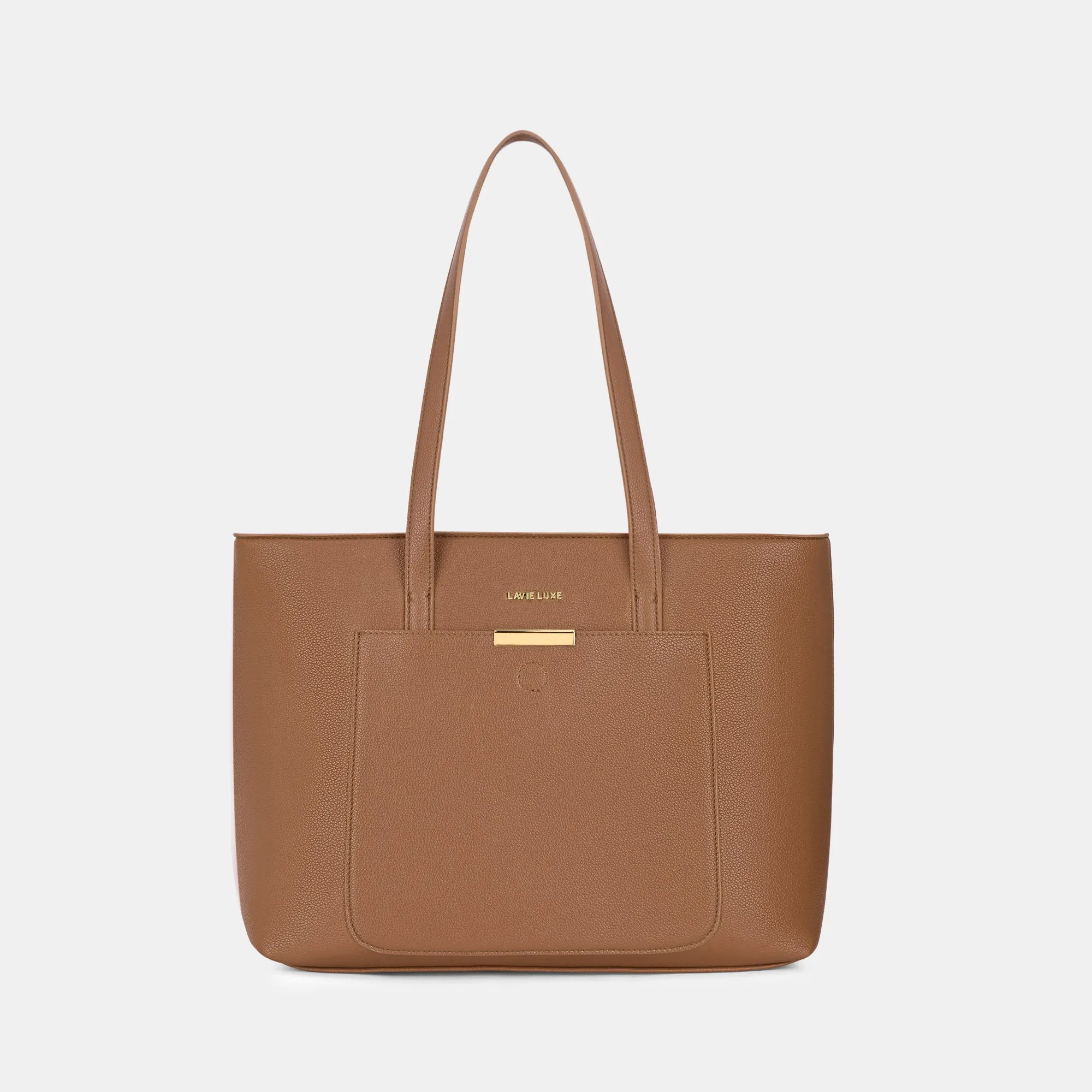 Lavie Luxe Bliss Tan Large Women's Tote