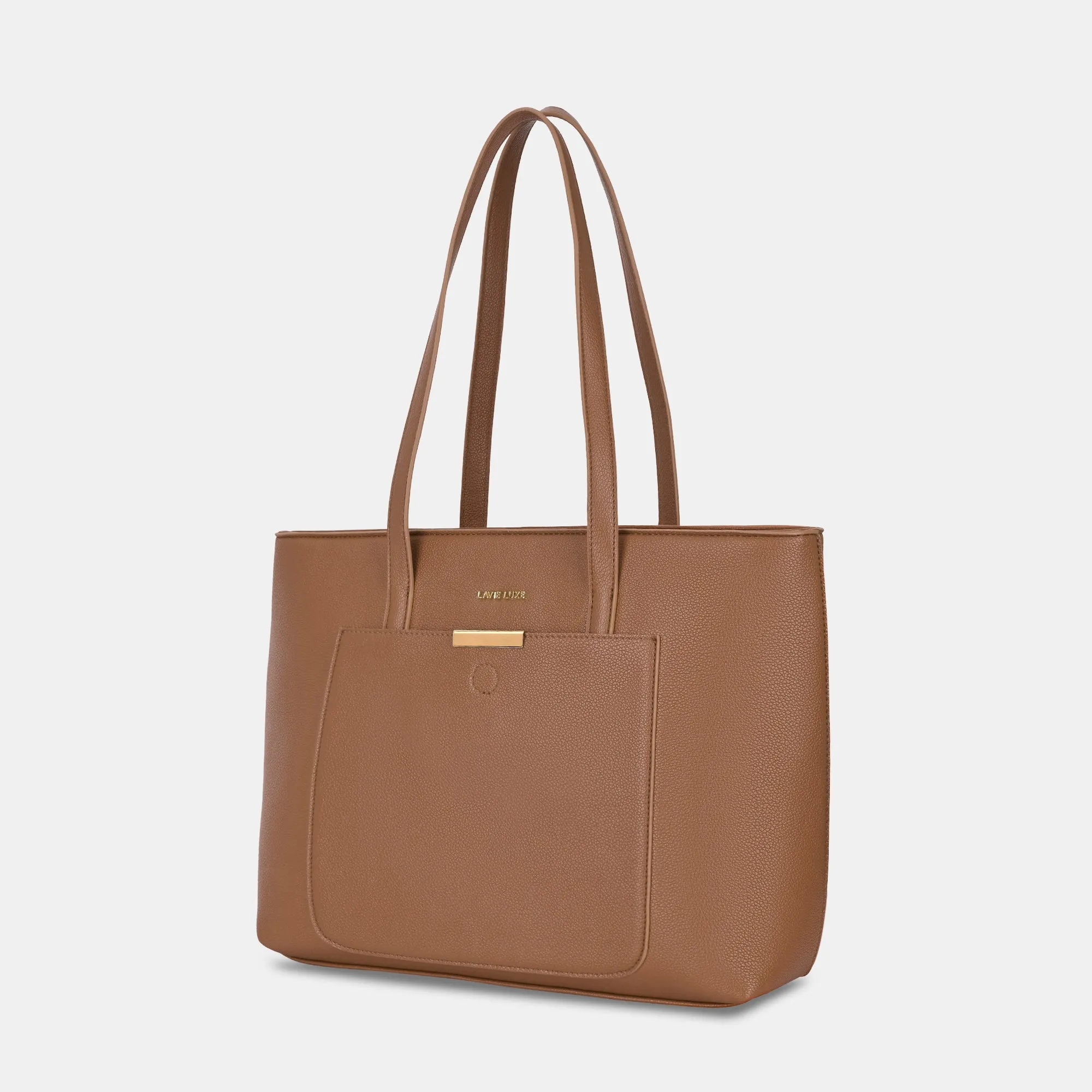 Lavie Luxe Bliss Tan Large Women's Tote