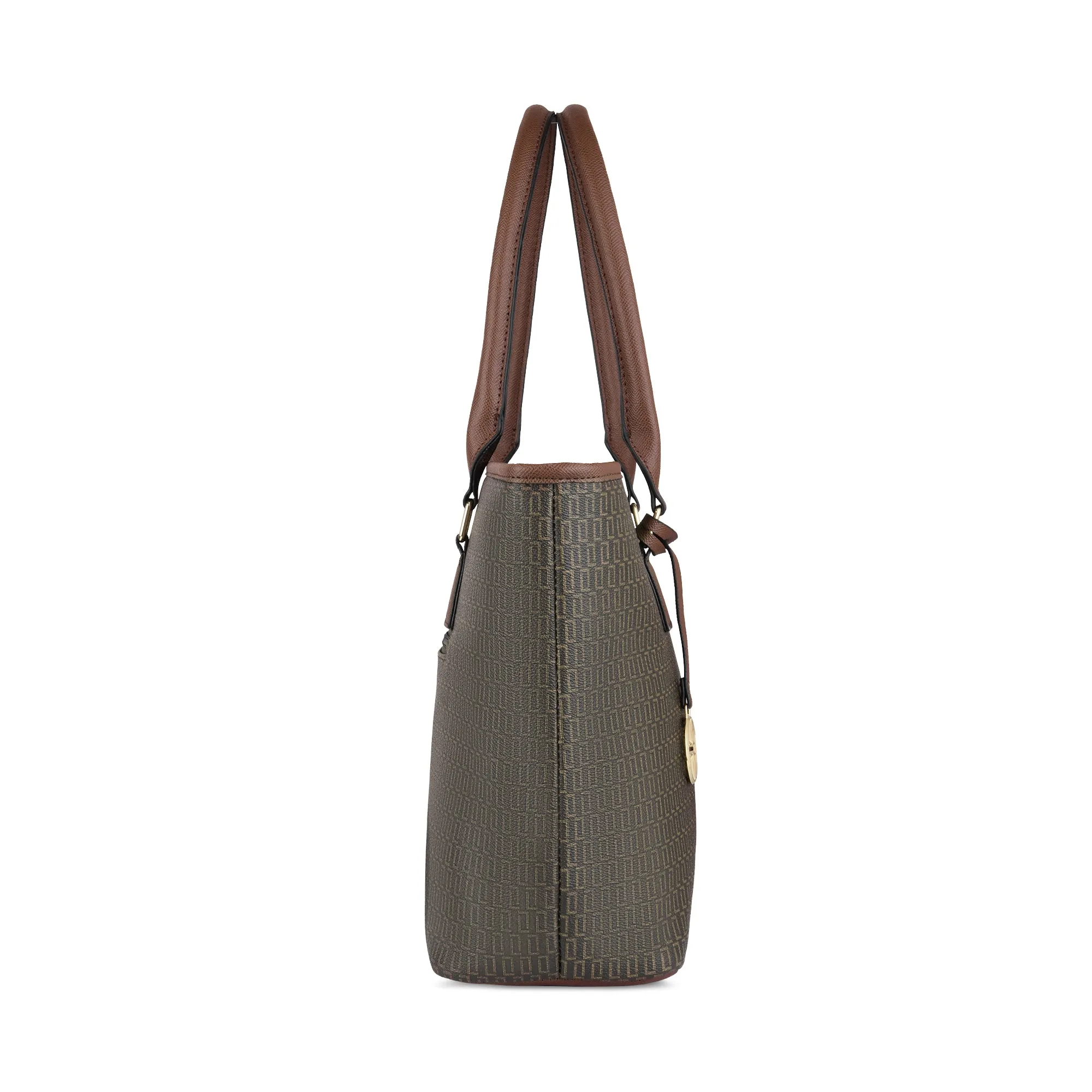 Lavie Luxe Mono Sherry Pro Choco Large Women's Handbag