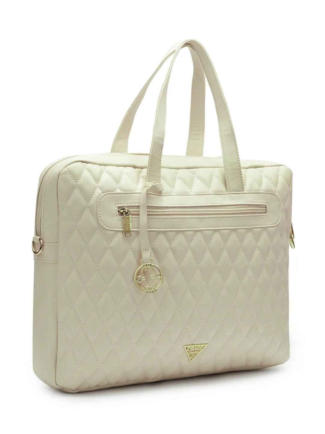 Lavie Signature Arizona Large Off White Womens Laptop Bag