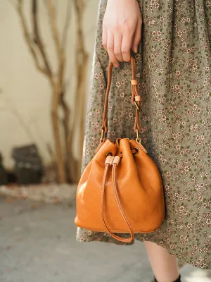 Leather Bucket bag Valentines Day gift Personalised Bag Shoulder Bag, Cross Body Bag, Tan Leather Bag, Crossbody Bag, Gift for her