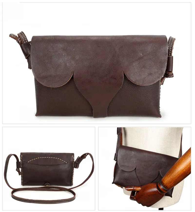 Leather Ladies Handbags Hand Purse Shoulder Bags, Full Grain Cow Leather Crossbody Bag YD-1029