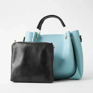 Light Blue 2 in 1 Ladies Tote Bag 8850-2