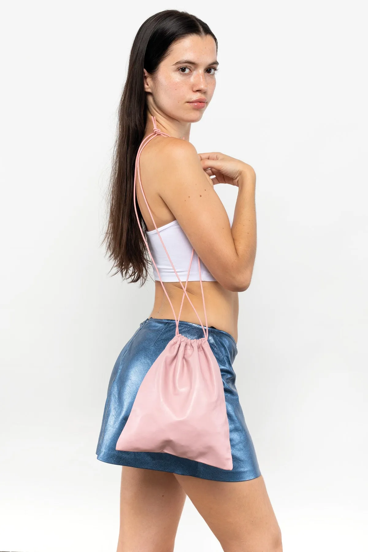 LMBLTR001 - Lambskin Drawstring Bag