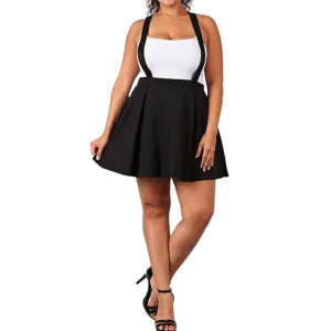 Loose Strap Women Short Mini Skirt Dress