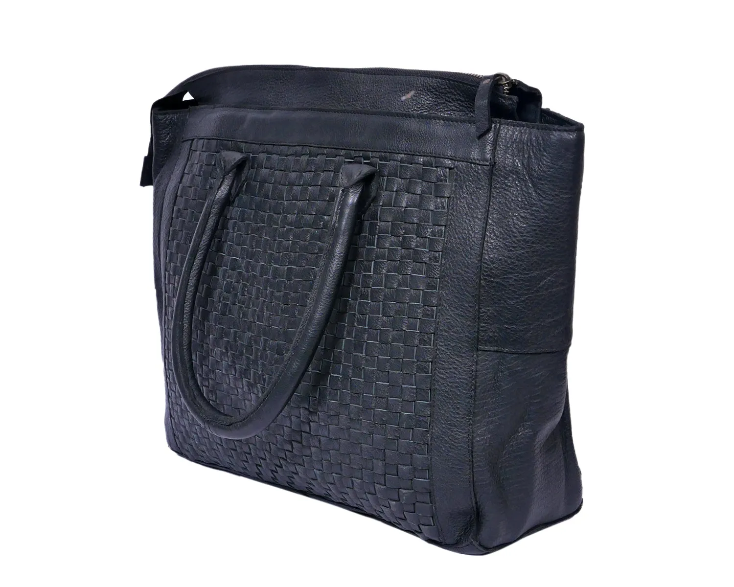 Luxury Noir: Black Leather Shoulder Bag. Art: BG-1495