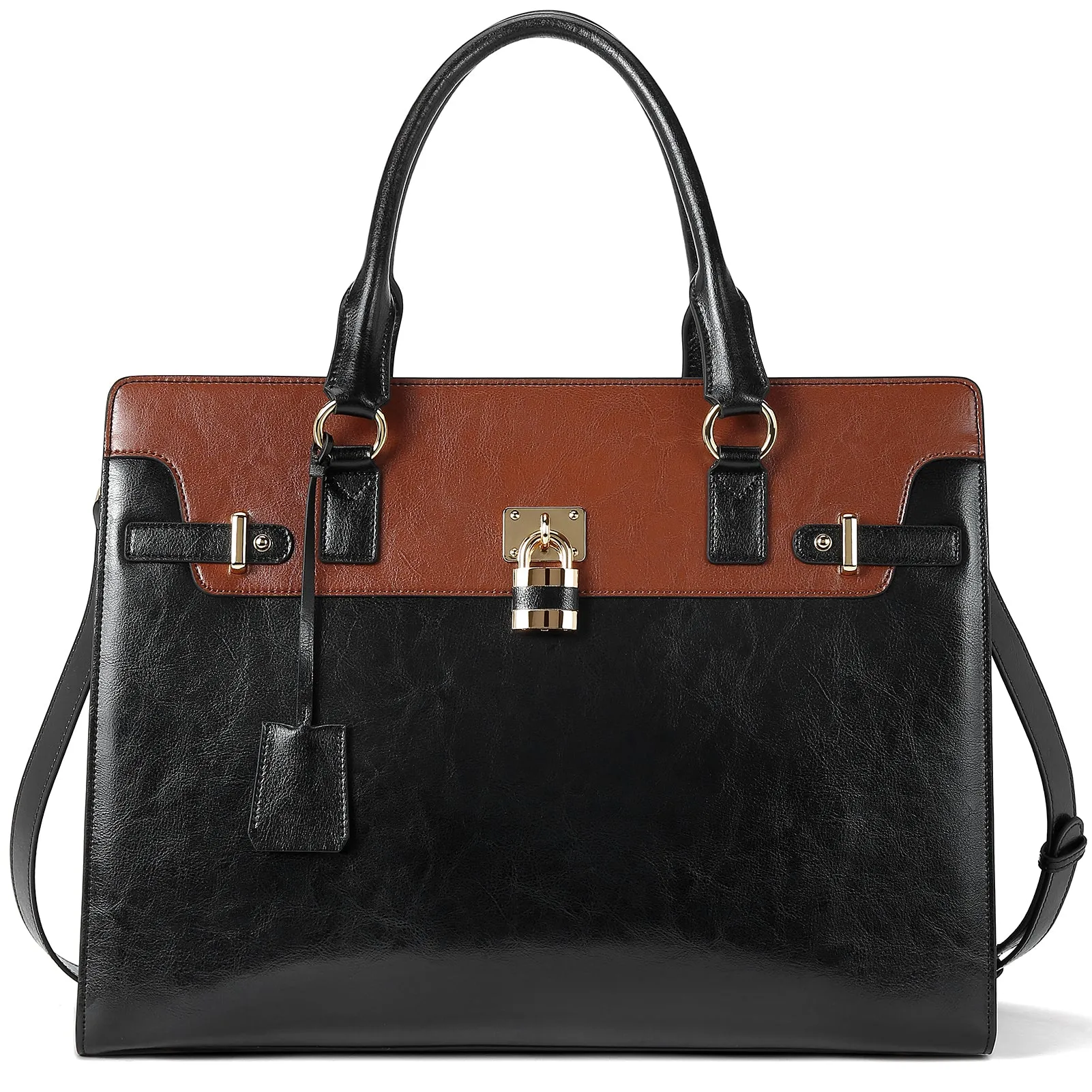 Machk Vintage Style Leather Briefcase — Fashion Everlasting