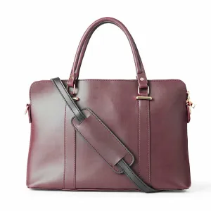 Maroon LEATHER LAPTOP BAG  FIT 15.6 INCH.  LAPTOP BAG FOR MEN & WOMEN 610