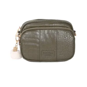 Mayfair Bag Croc Olive Green & Accessories