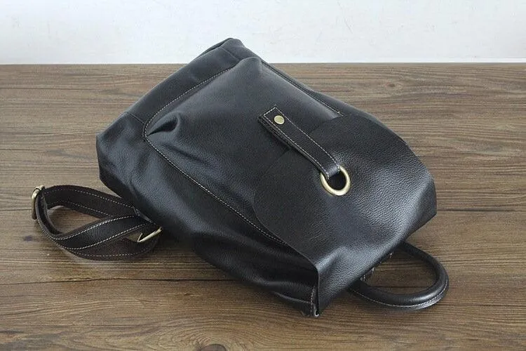 Minimalist Backpack Purse for Women | SOFT GENUINE LEATHER | Available in Black, Tan and Coffee | Real Leather Backpack Purse | Gift For Her