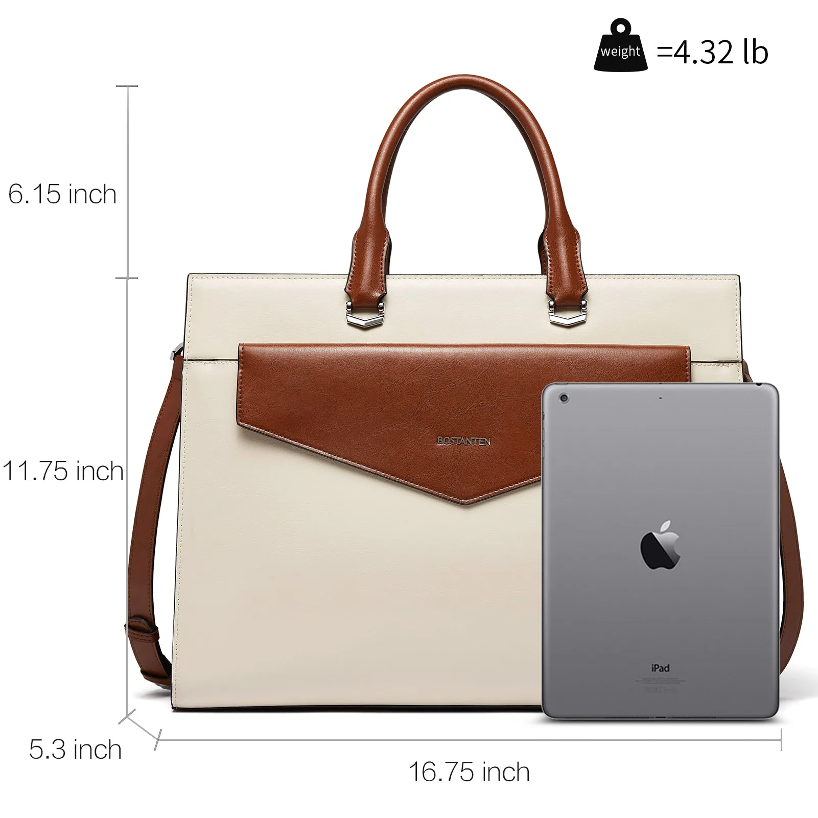 Mizuki Modern-Style Leather Briefcase