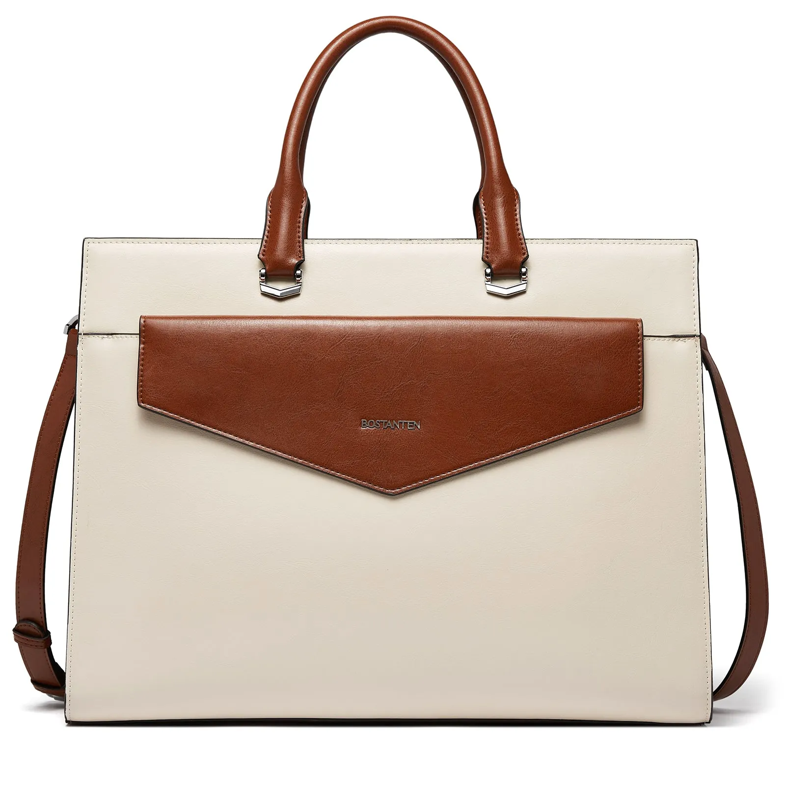 Mizuki Modern-Style Leather Briefcase