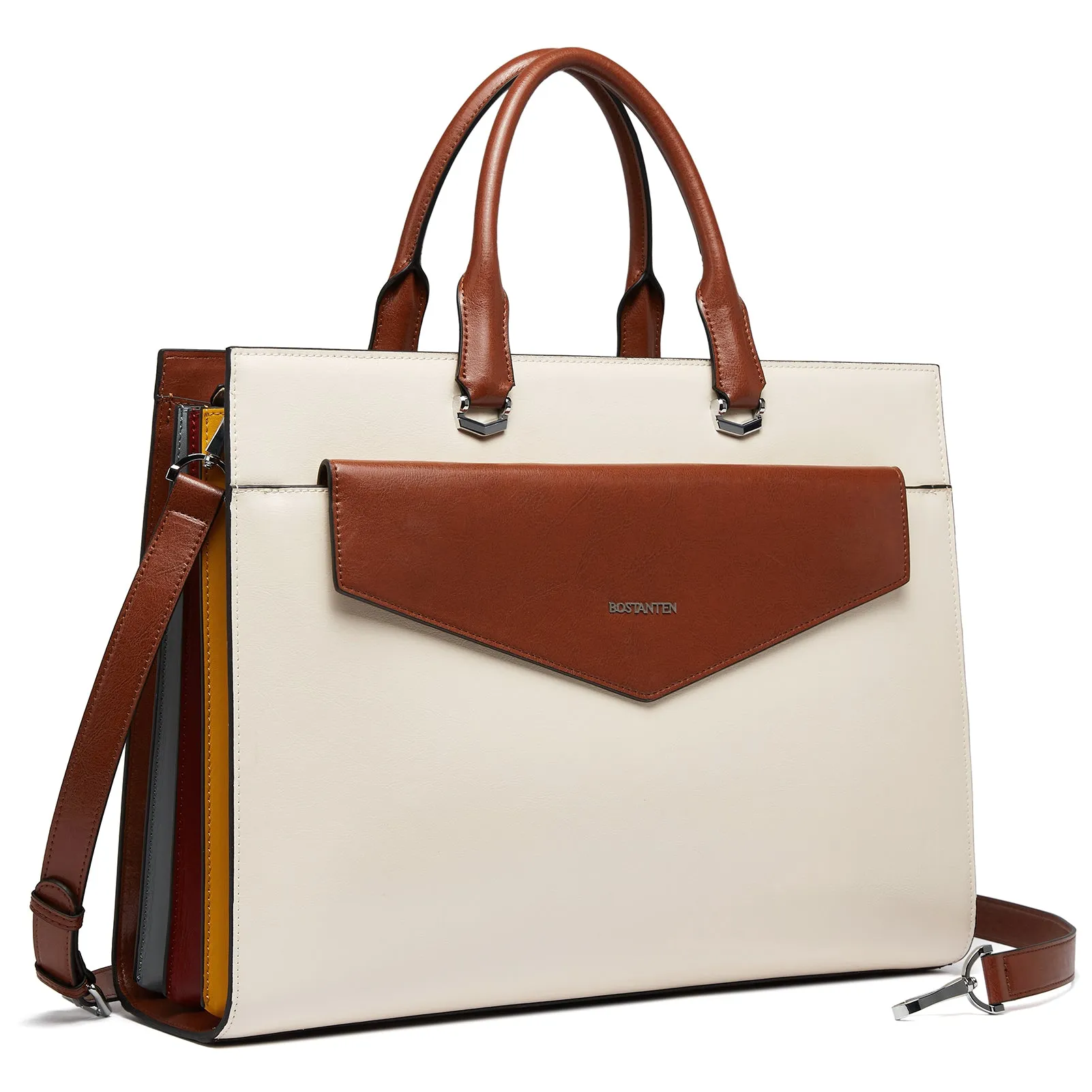 Mizuki Modern-Style Leather Briefcase