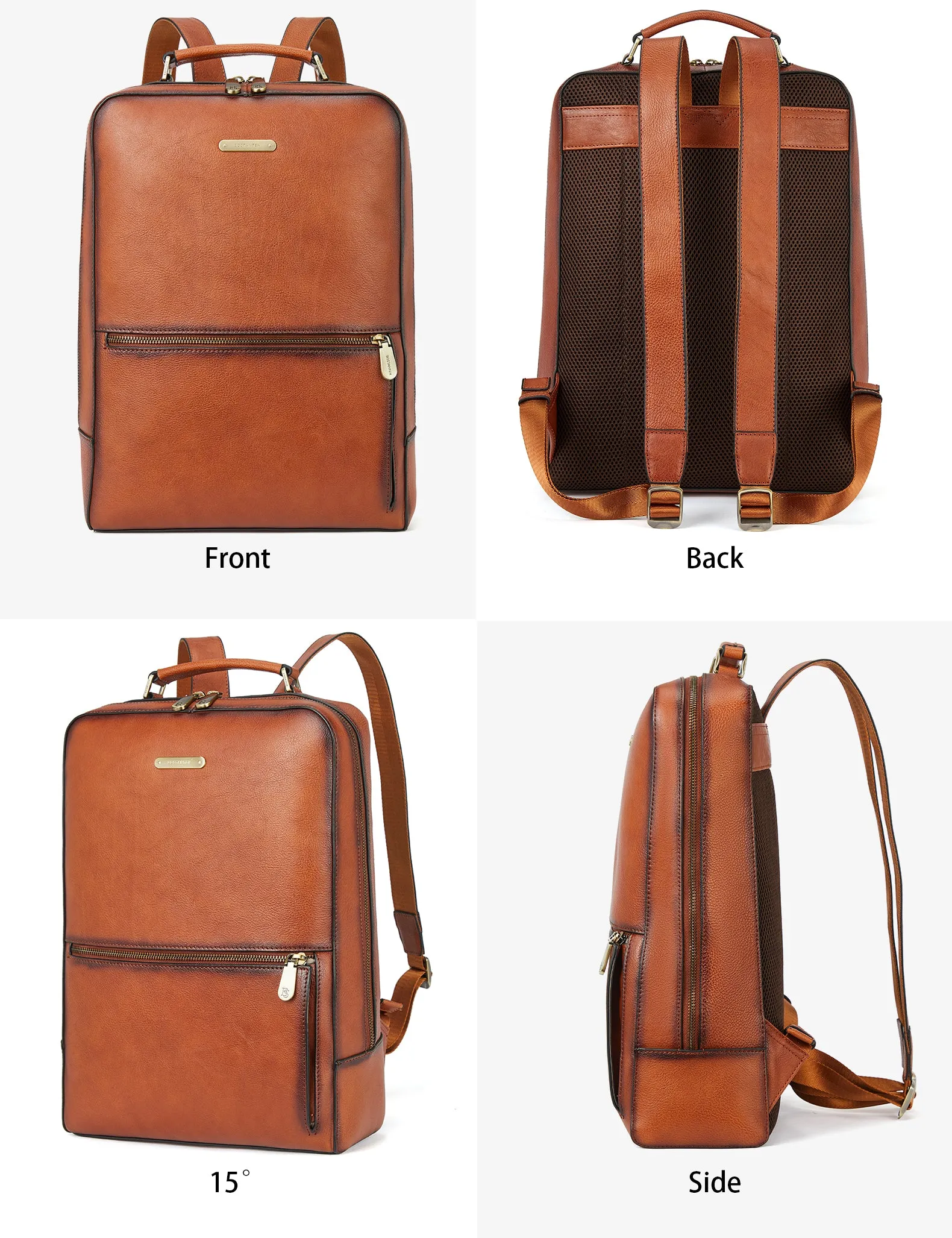 Nombongo Handmade Brown Vintage Leather Backpack