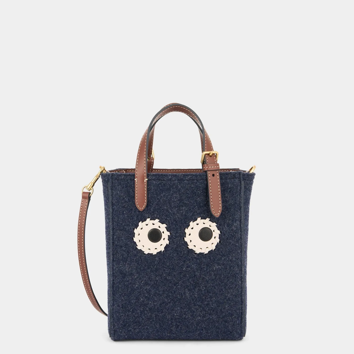 N/S Felt Mini Eyes Cross-body Tote