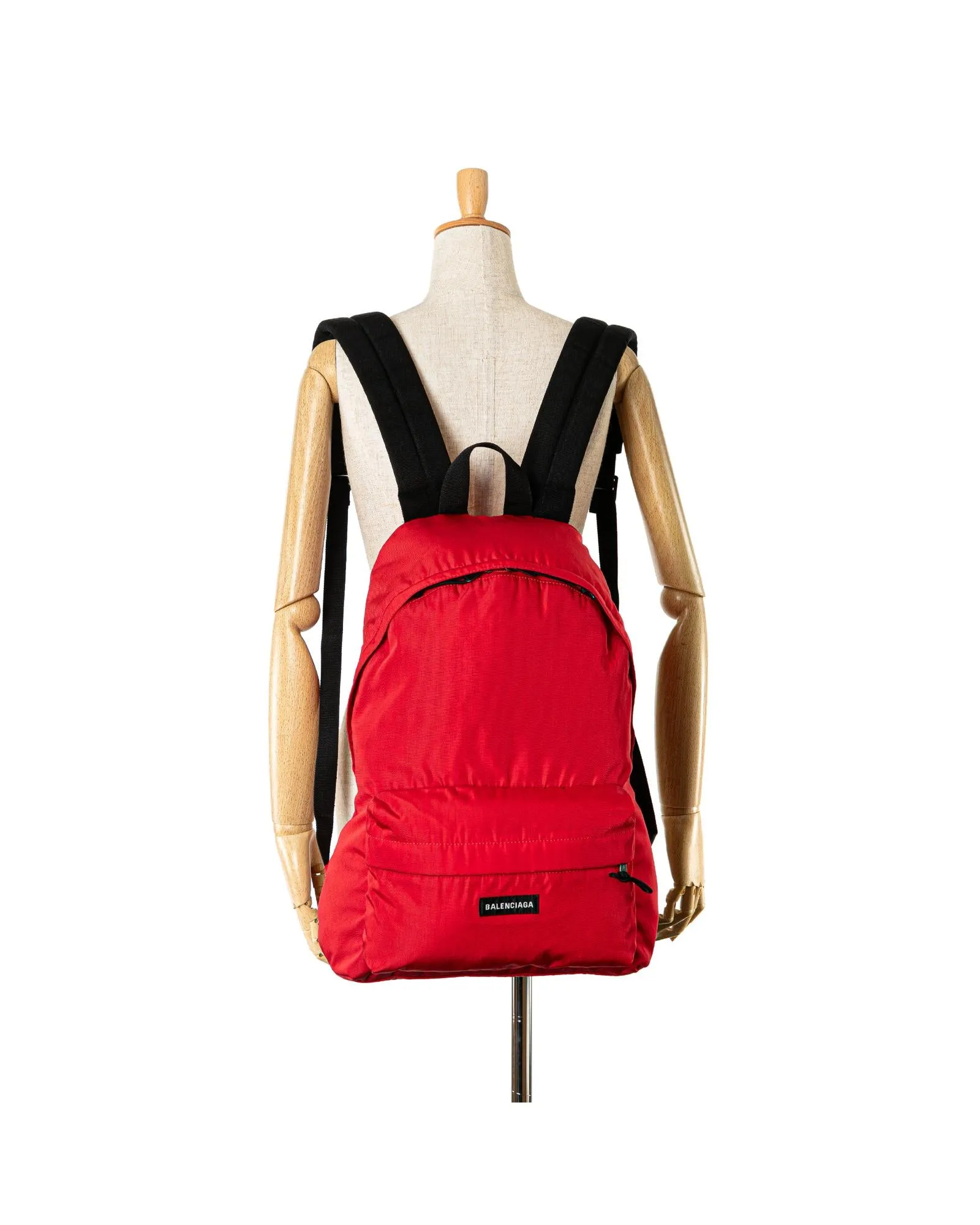 Nylon Explorer Backpack with Multiple Pockets and Zip Closures