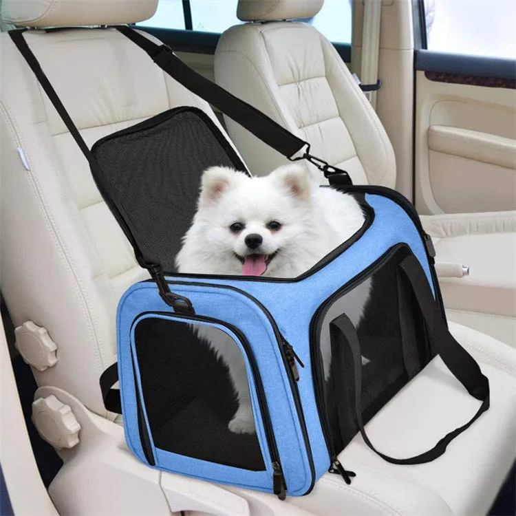 Pet Carrier Bag Soft Sided Portable Folding Airline Travel Approved Bag 1252