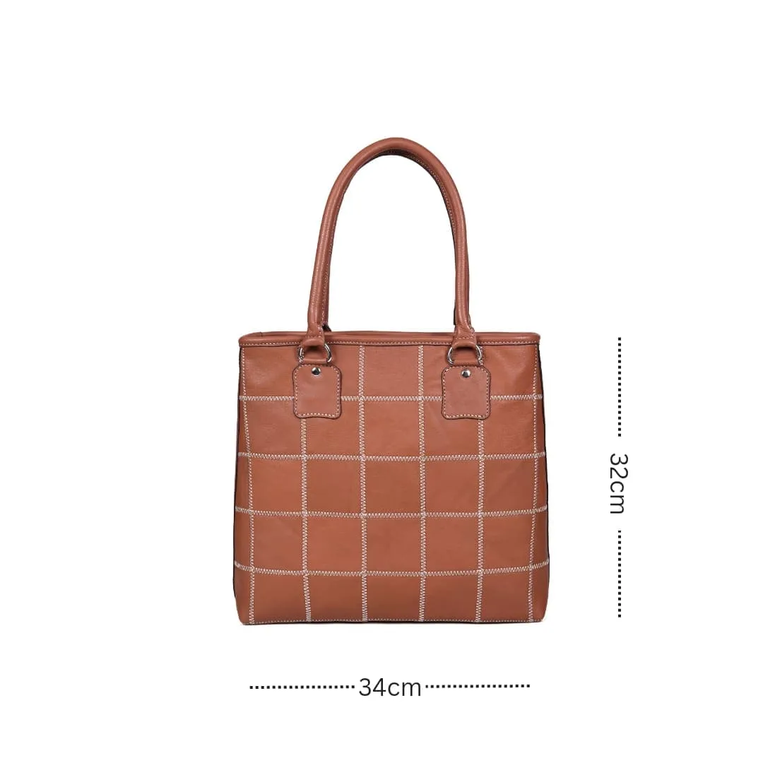 "Effortless Elegance: Elevate Your Style with Our Light Brown Tote Bag" Art: BG-1519-Z