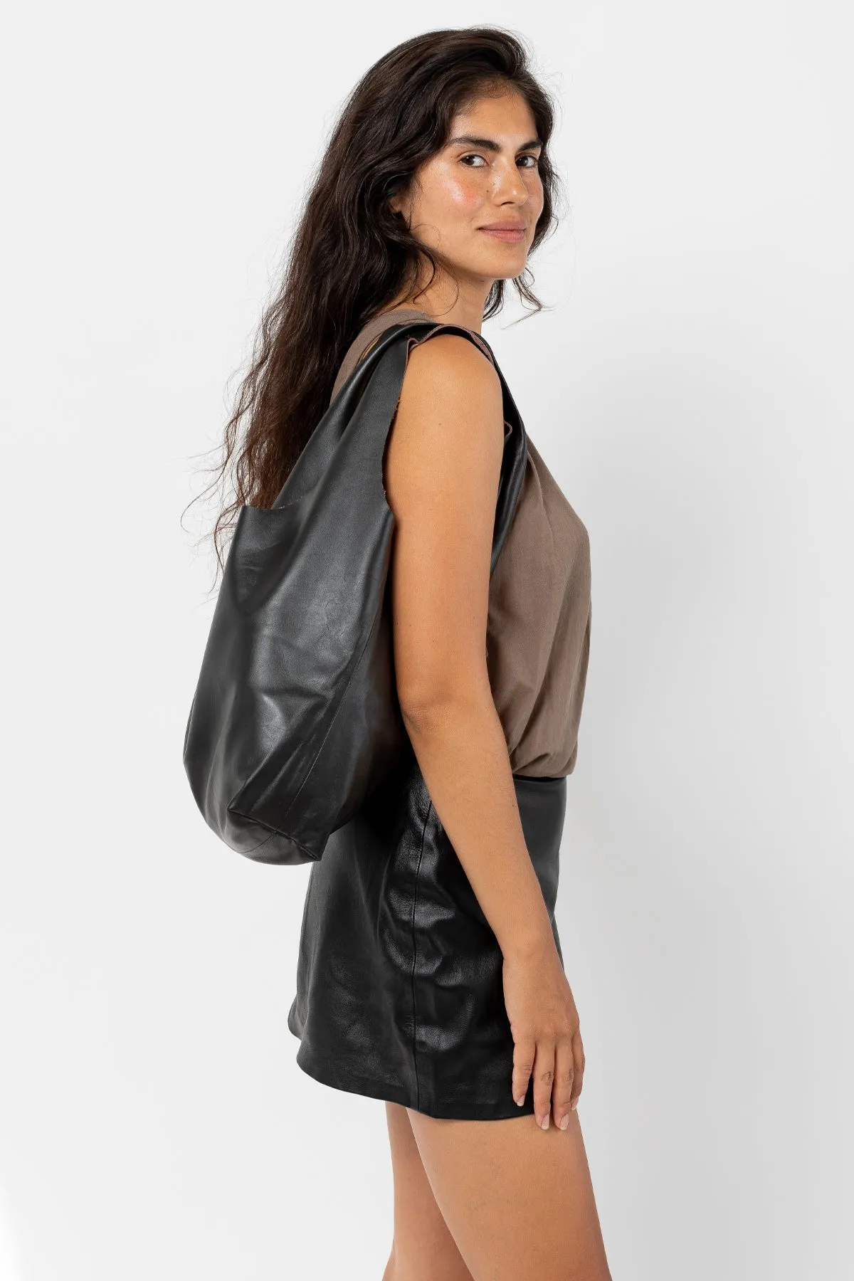 RLH3406 - Monochromatic Leather Shopping Bag