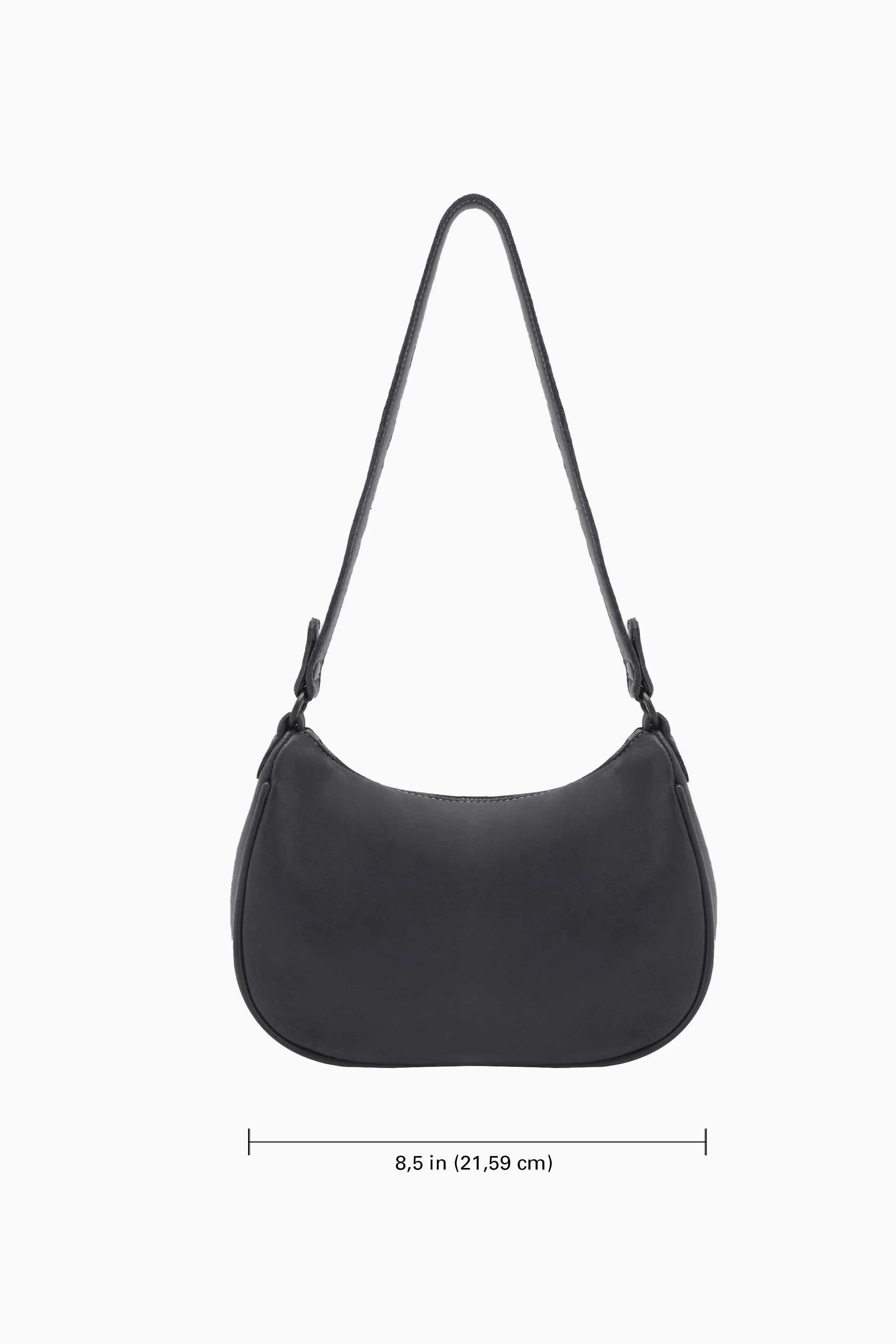 RLH3487 - Leather Crescent Shoulder Bag