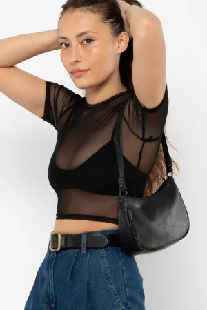 RLH3487 - Leather Crescent Shoulder Bag