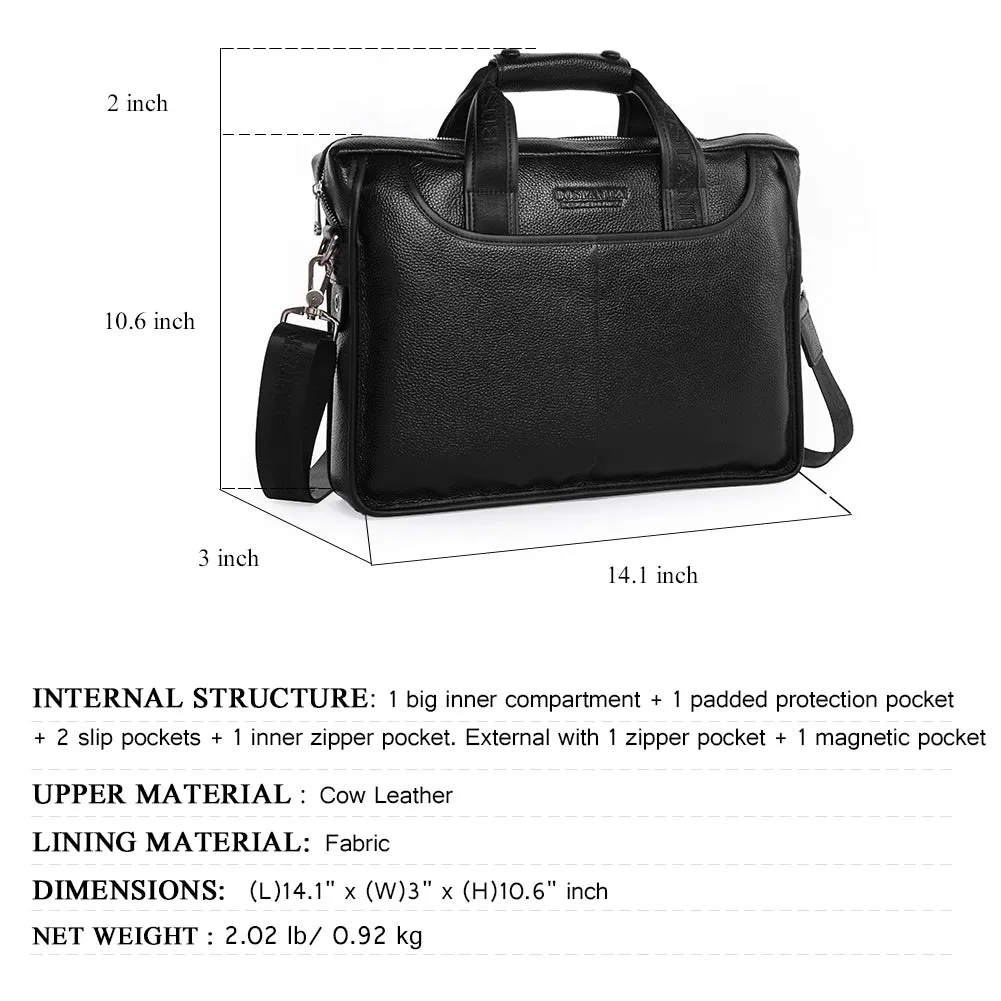 Royal Retro Leather Briefcase | 14' Laptop