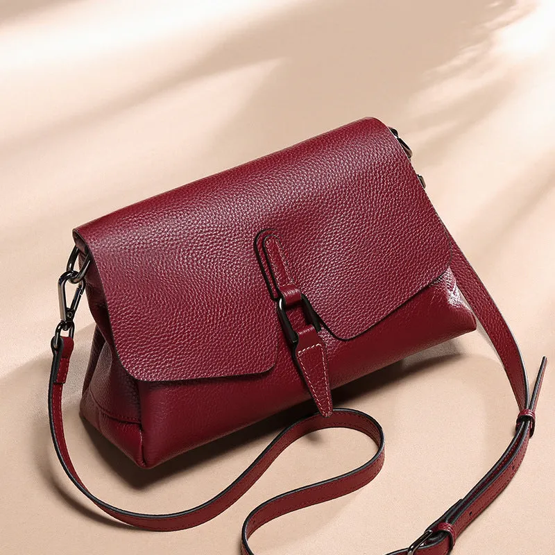 Shoulder leather bag soft leather lady messenger bag