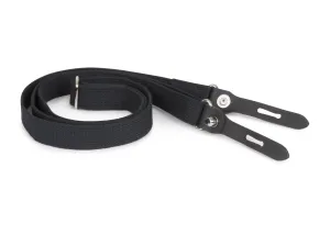 Shoulder Slings - Galbin (Black Webbing / Black Leather / Nickel Coated Brass)