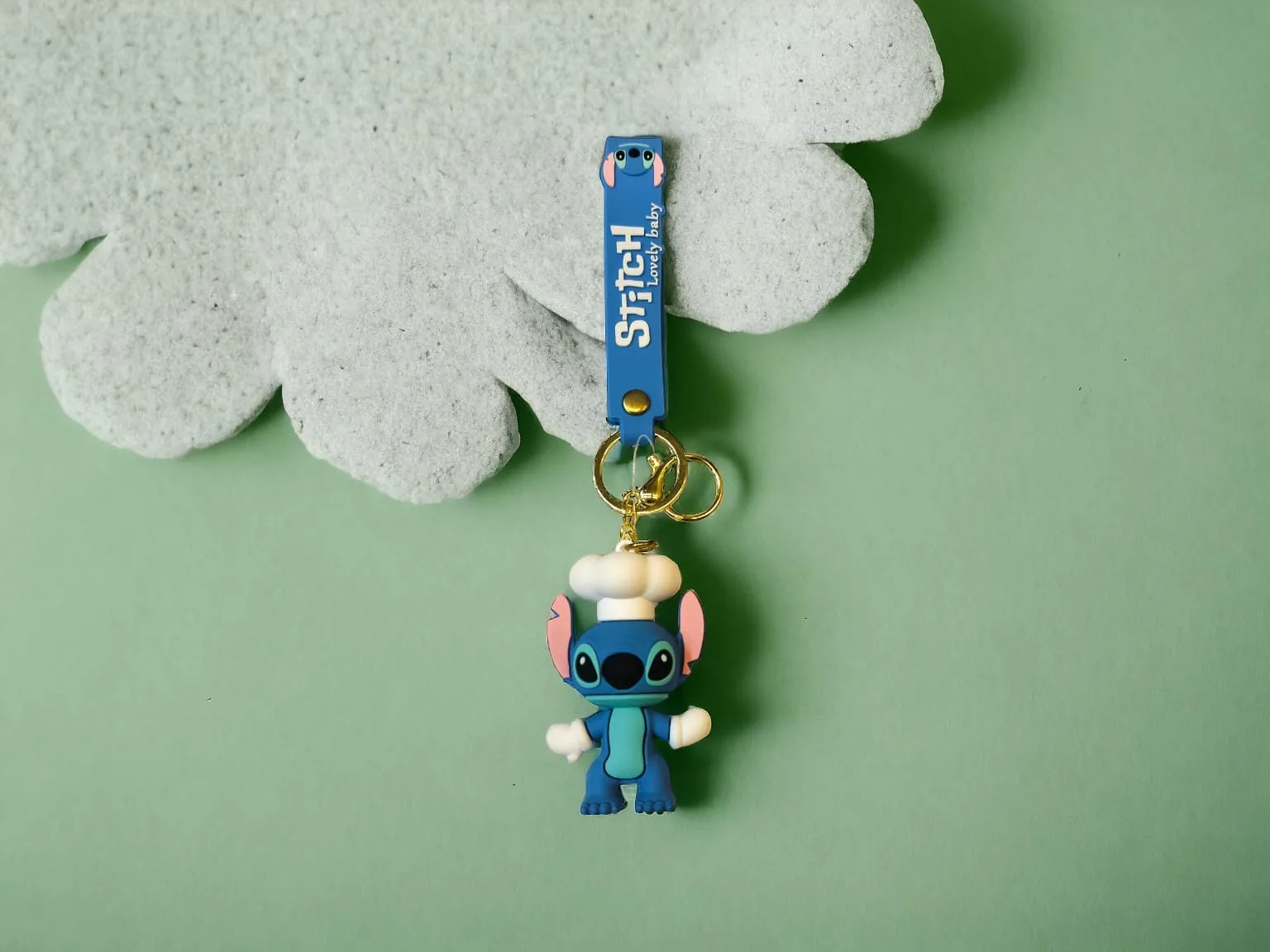 Silicone Stitch Keychain.