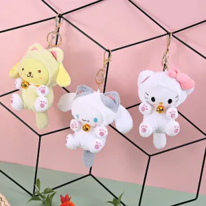 Soft Toy Keychain With Bell.