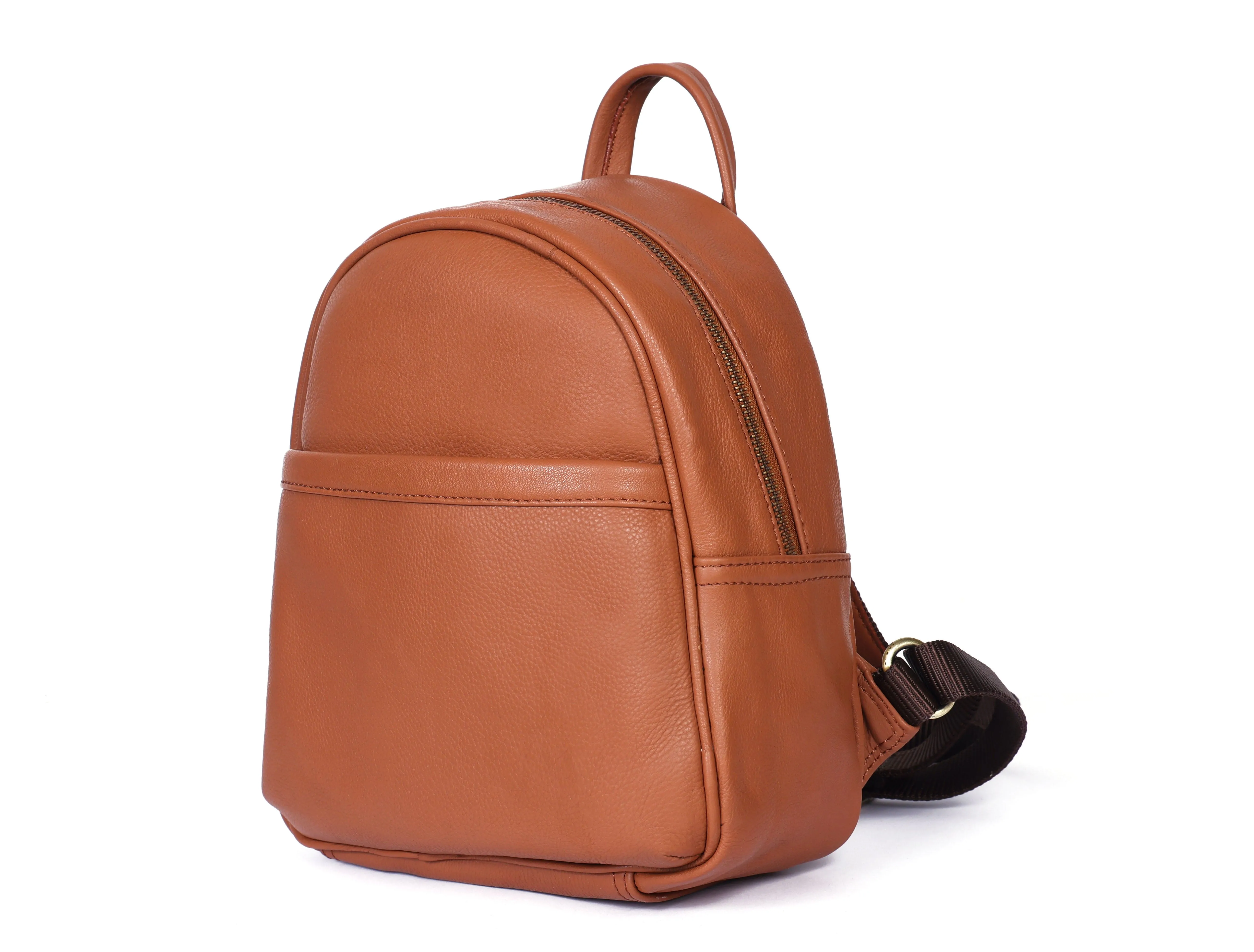 Tan NDM Leather Backpack: Elevate Your Style with Timeless Elegance. Art: BG-1580