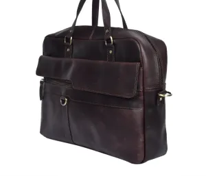 Timeless Elegance: Brown Leather Messenger Bag - Your Perfect Everyday Companion. Art: BG-1431