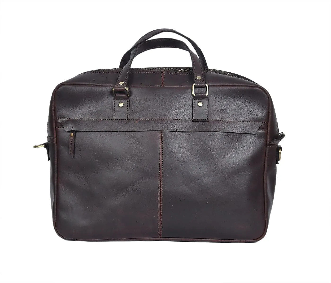 Timeless Elegance: Brown Leather Messenger Bag - Your Perfect Everyday Companion. Art: BG-1431