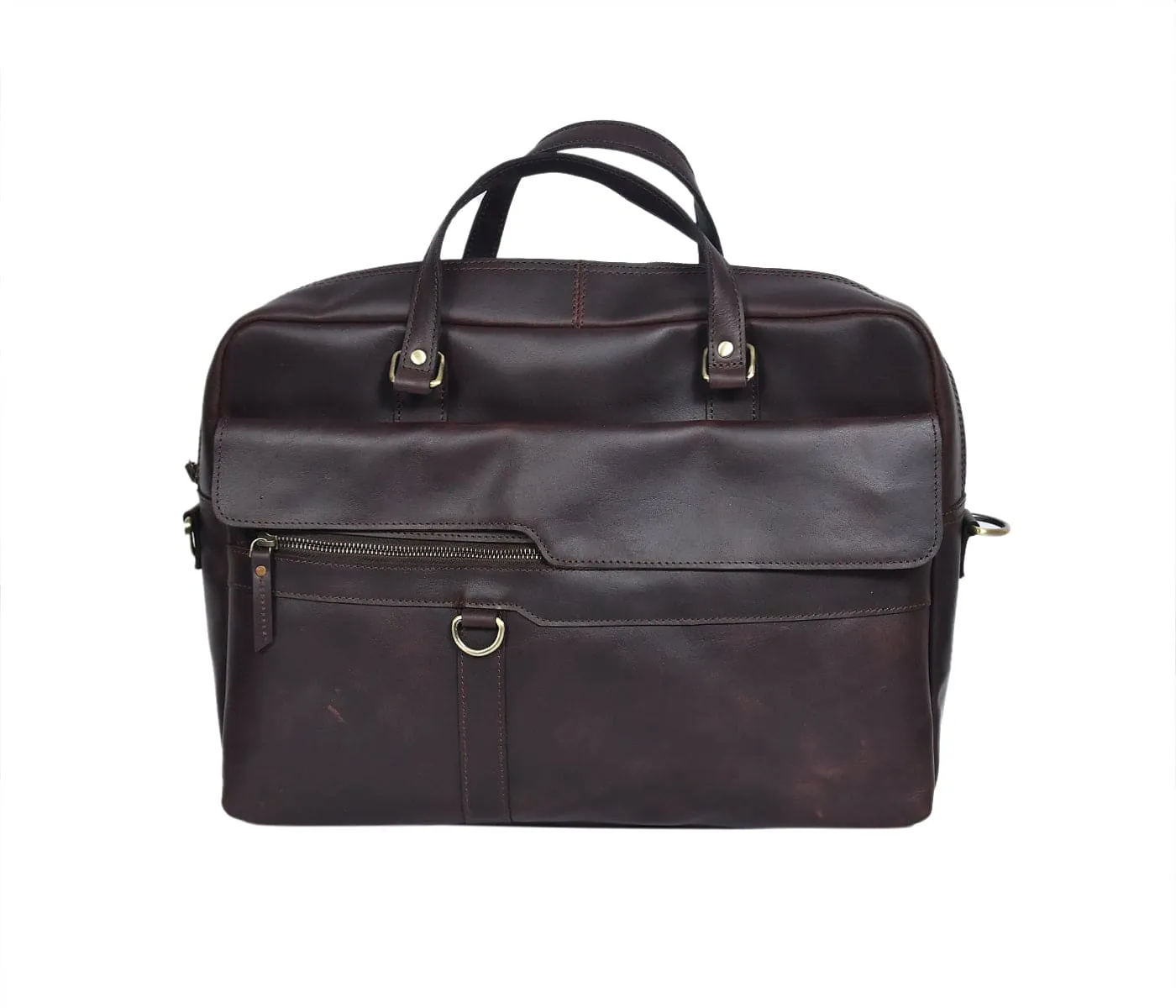 Timeless Elegance: Brown Leather Messenger Bag - Your Perfect Everyday Companion. Art: BG-1431