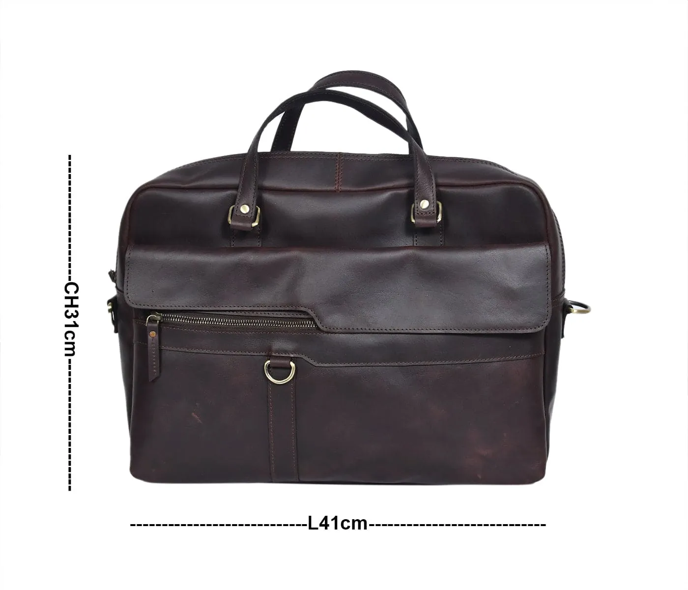 Timeless Elegance: Brown Leather Messenger Bag - Your Perfect Everyday Companion. Art: BG-1431