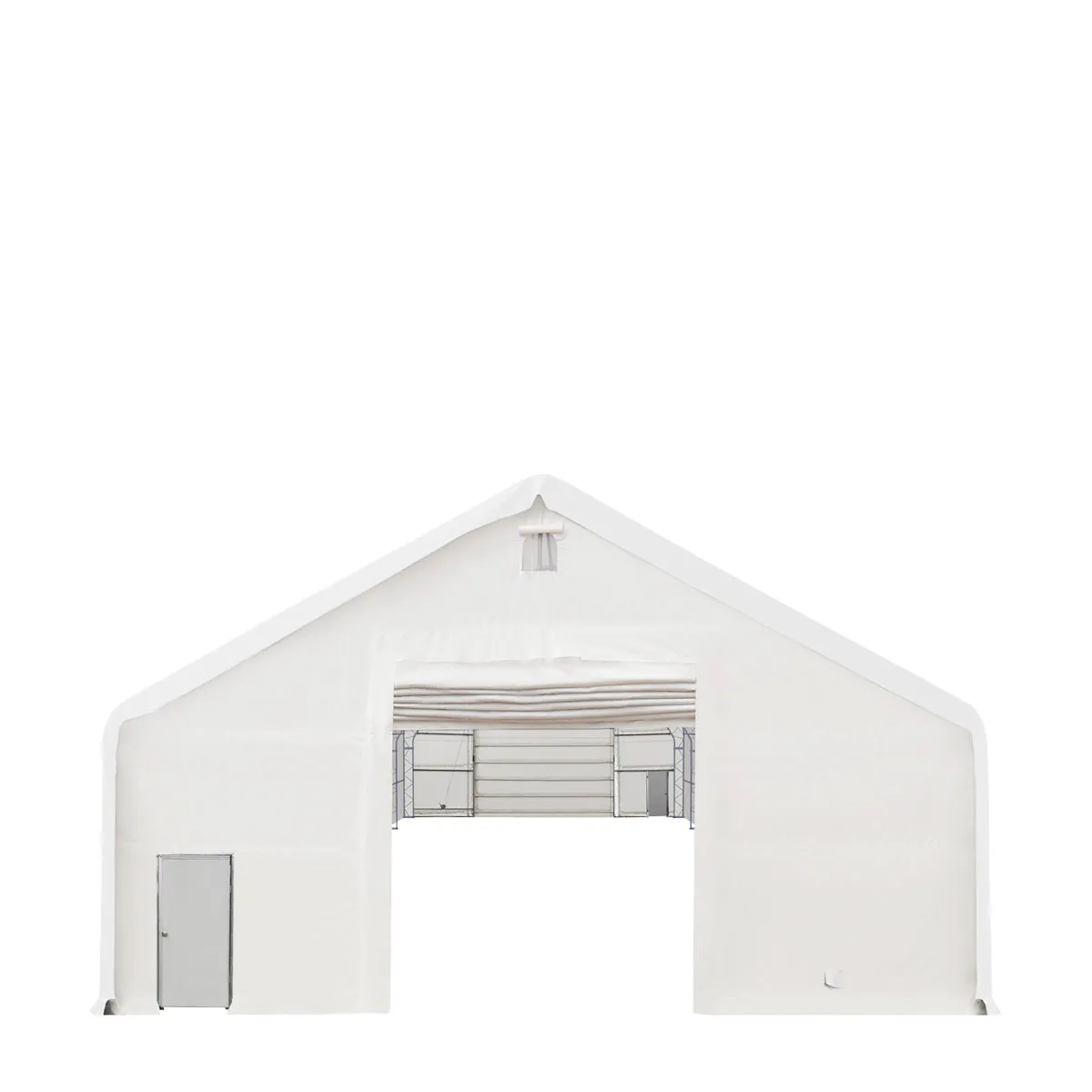 TMG Industrial 40' x 60' Dual Truss Storage Shelter with Heavy Duty 21 oz PVC Cover & Drive Through Doors, TMG-DT4061