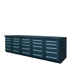 TMG-WB25D 10' 25-Drawer Workbench with Keyed Alike Locks