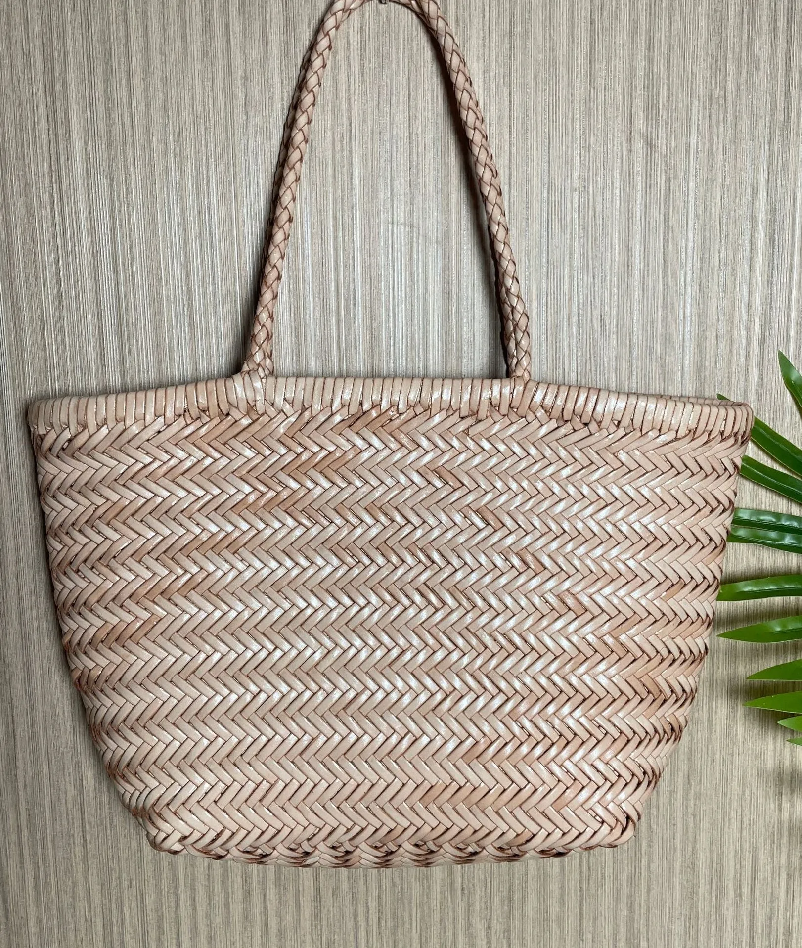 Woven Italian Leather Tote Bag