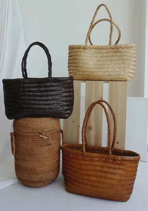 Woven Italian Leather Tote Bag