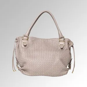 WOVEN NAPPA LARGE HOBO BAG